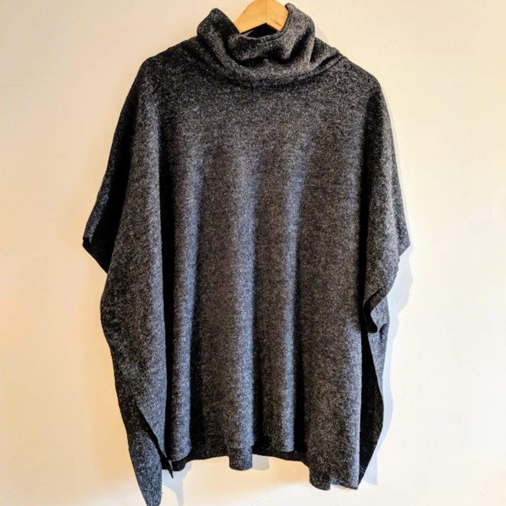 Soft grey poncho sweater